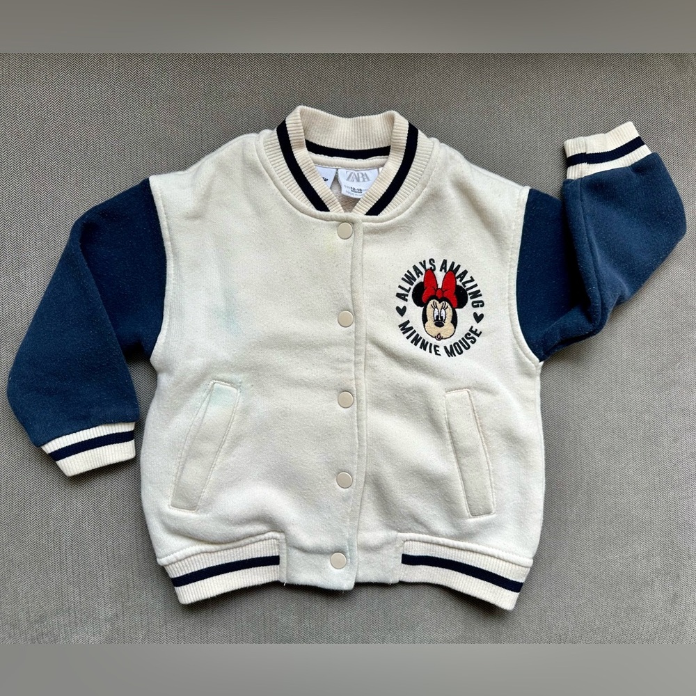 Zara Minnie Mouse Varsity Jacket